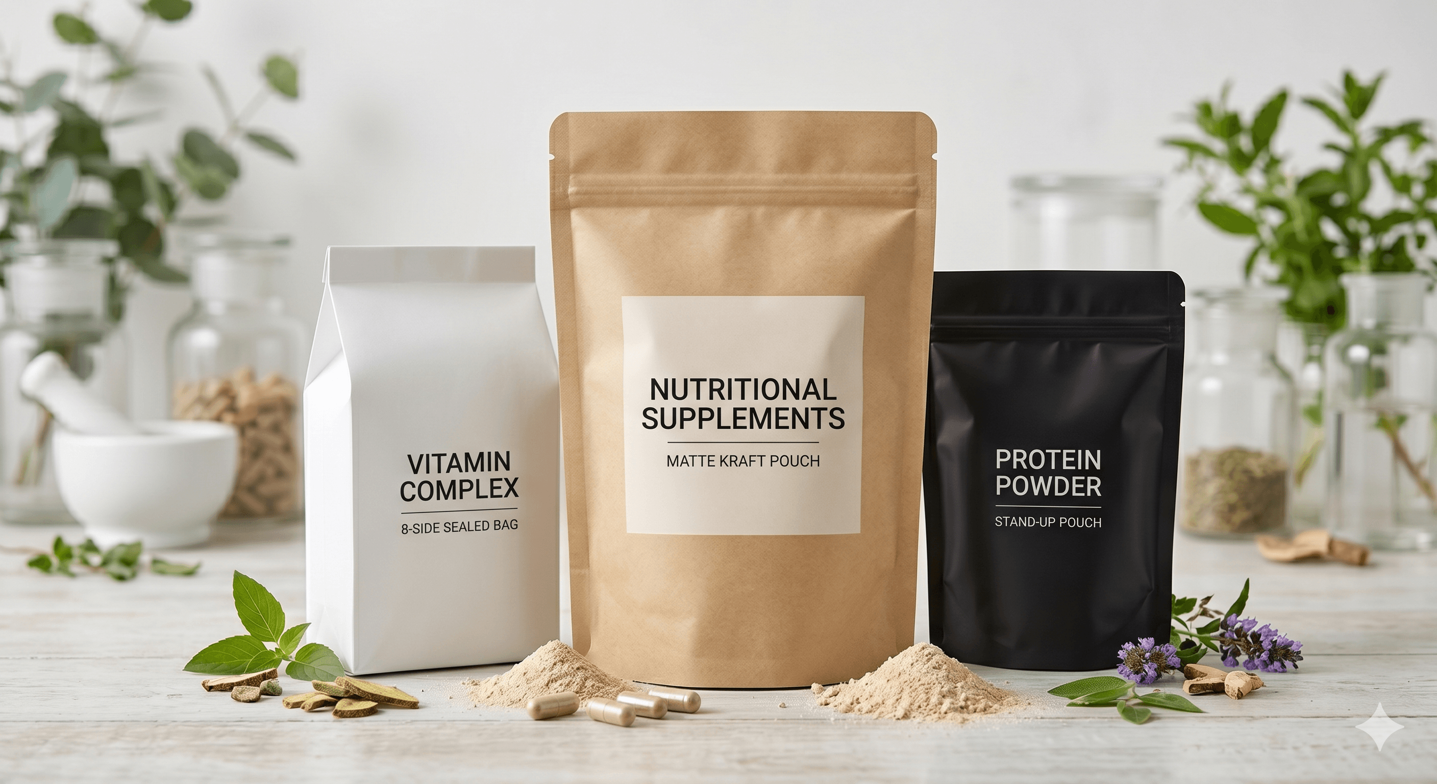 Custom Supplement Packaging Eco Material