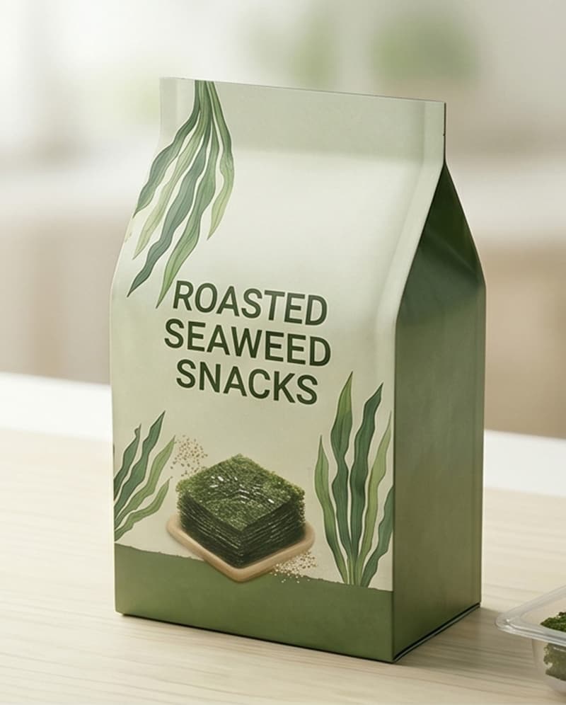 Flat Bottom Bag for Seaweed