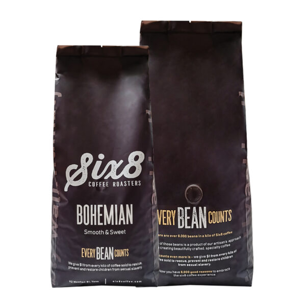 Recyclable coffee bean packaging bag