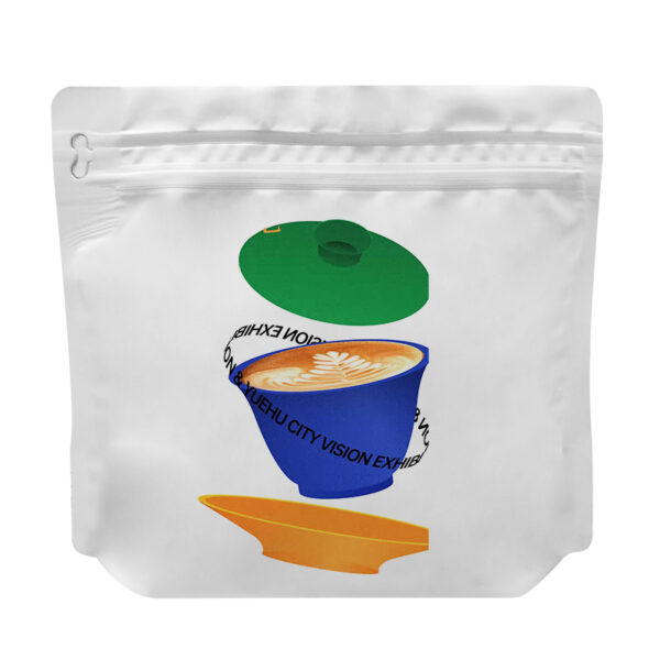 Customized coffee bag with degassing valve