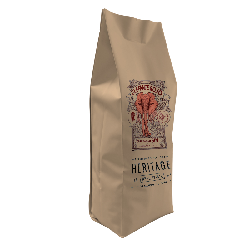 Gusseted Coffee Bags Brown Kraft Paper - Mylarbag